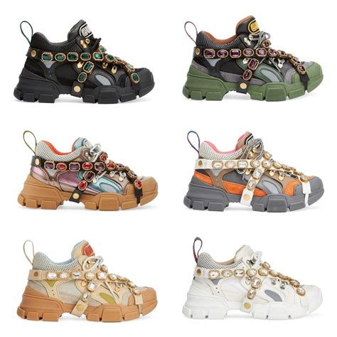 chunky shoes gucci|gucci jeweled sneakers price.